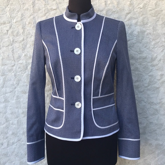 Worth Jackets & Blazers - Pristine Worth Navy/White Highly Tailored Jacket 8
